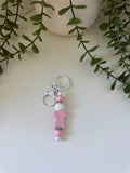 Pink scrub shirt metal keychain