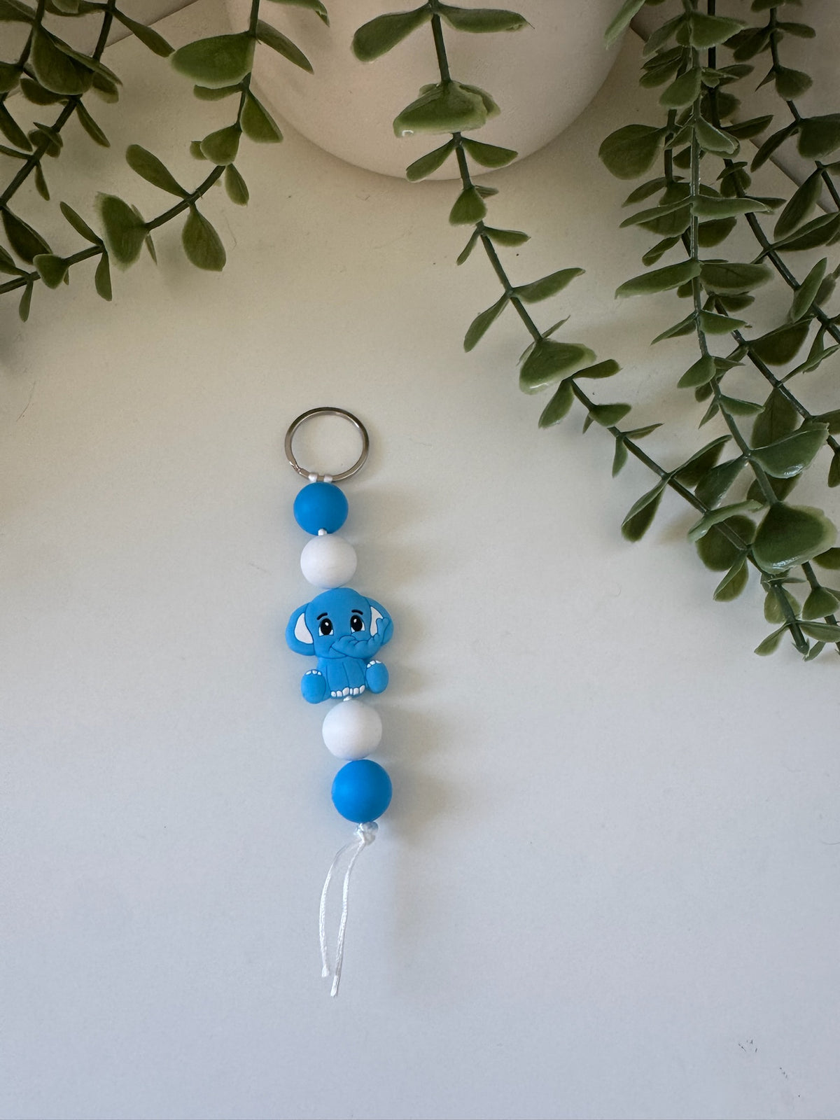 Elephant string keychain