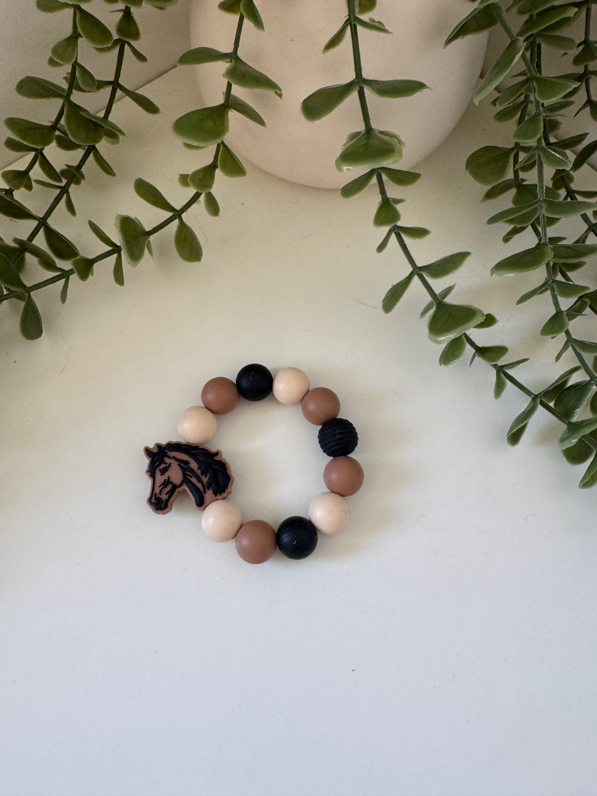 Horse head teething ring