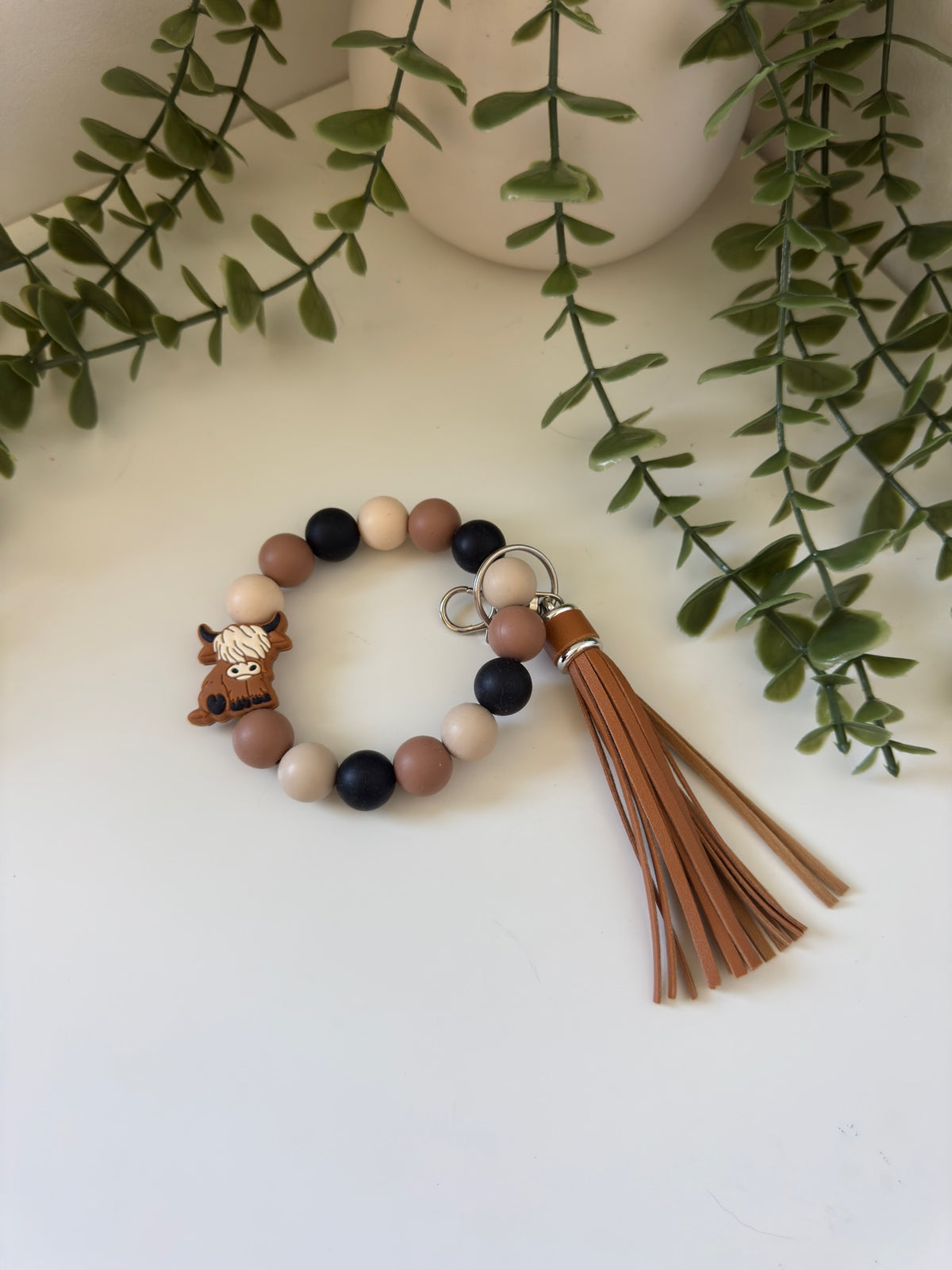 Highland cow wristlet