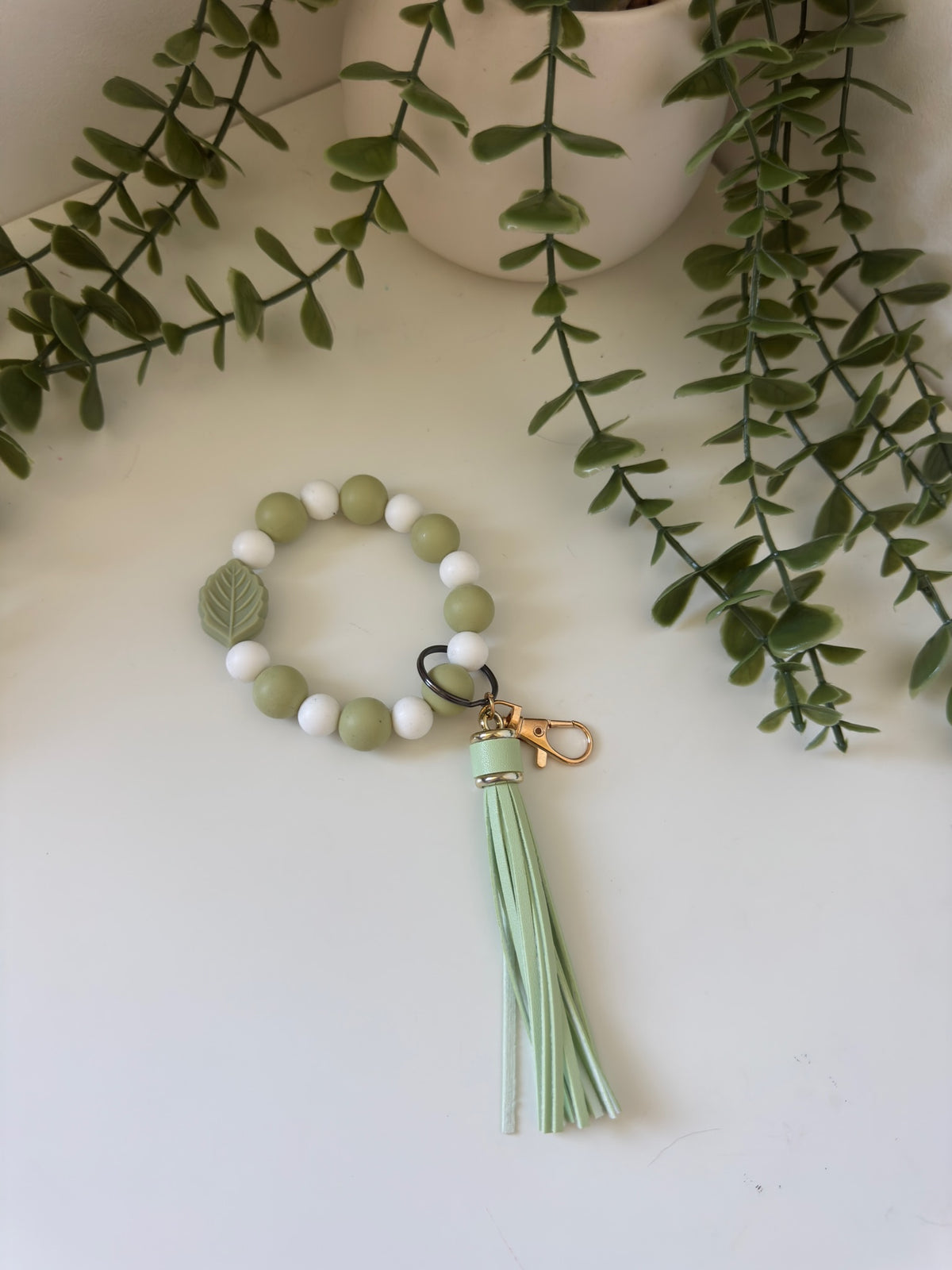 Sage leaf wristlet