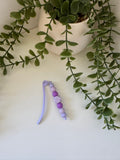 Purple silicone beaded bookmark