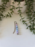 Marble silicone beaded bookmark