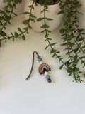 Rainbow silicone beaded bookmark