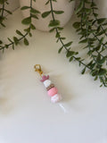 Pink cowboy hat string keychain