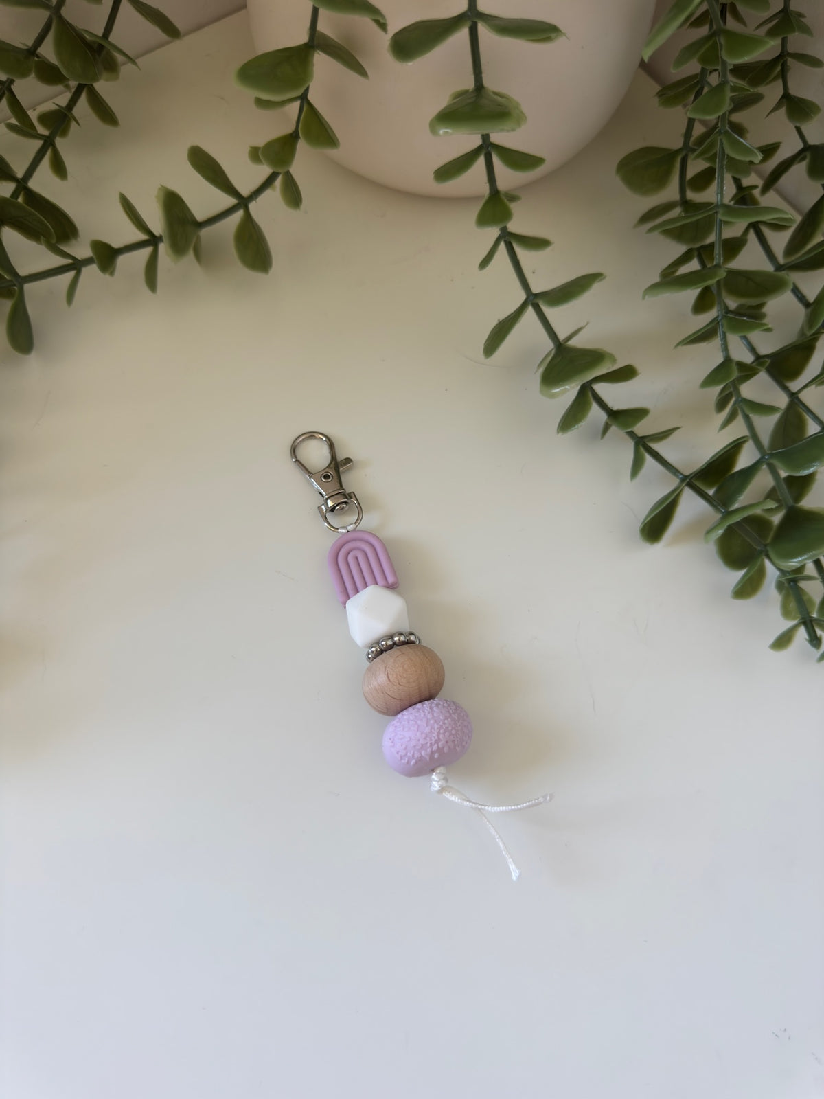 Purple arch string keychain