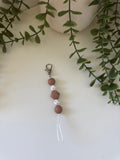 Brown butterfly string keychain