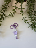 Purple metal keychain