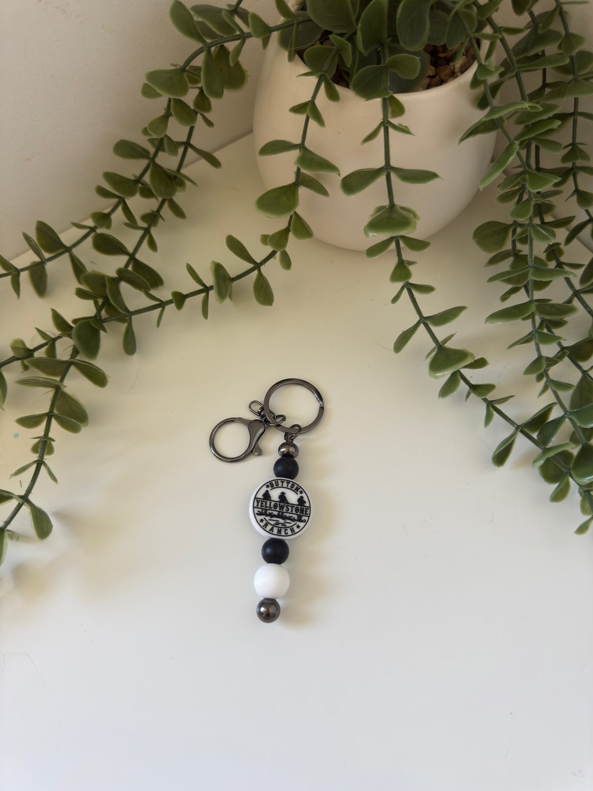 Yellowstone metal keychain