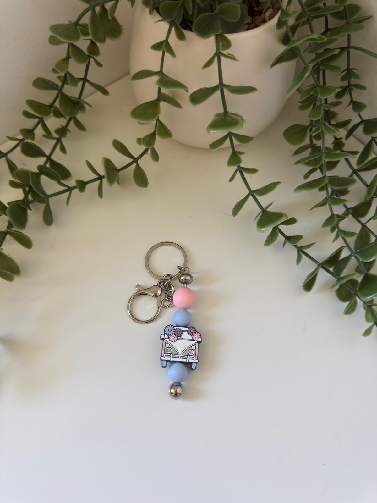 Combi van metal keychain