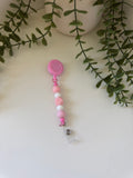 Pink badge reel