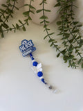 Blue nurse in progress badge reel