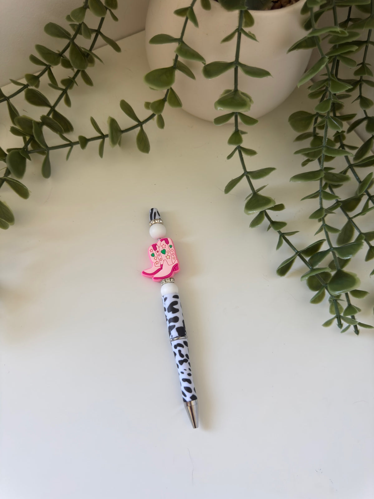 Pink cowboy boots pen