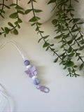 Purple butterfly lanyard