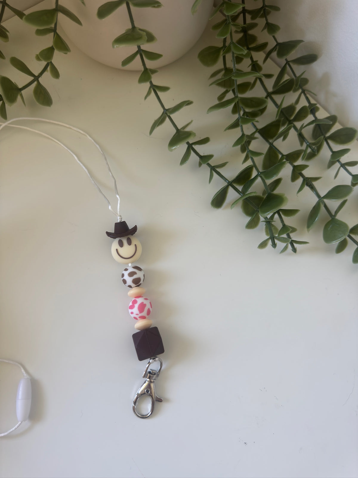 Smiley cowboy lanyard
