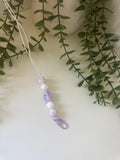 Purple leaf lanyard