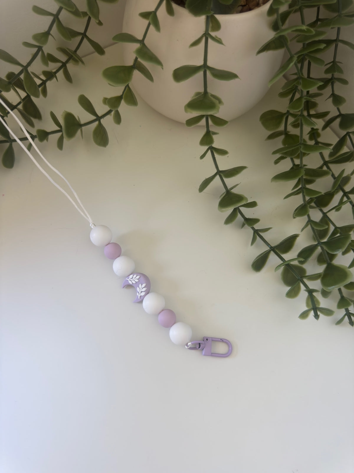 Purple moon lanyard