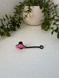 Pink cowgirl hat silicone straw topper