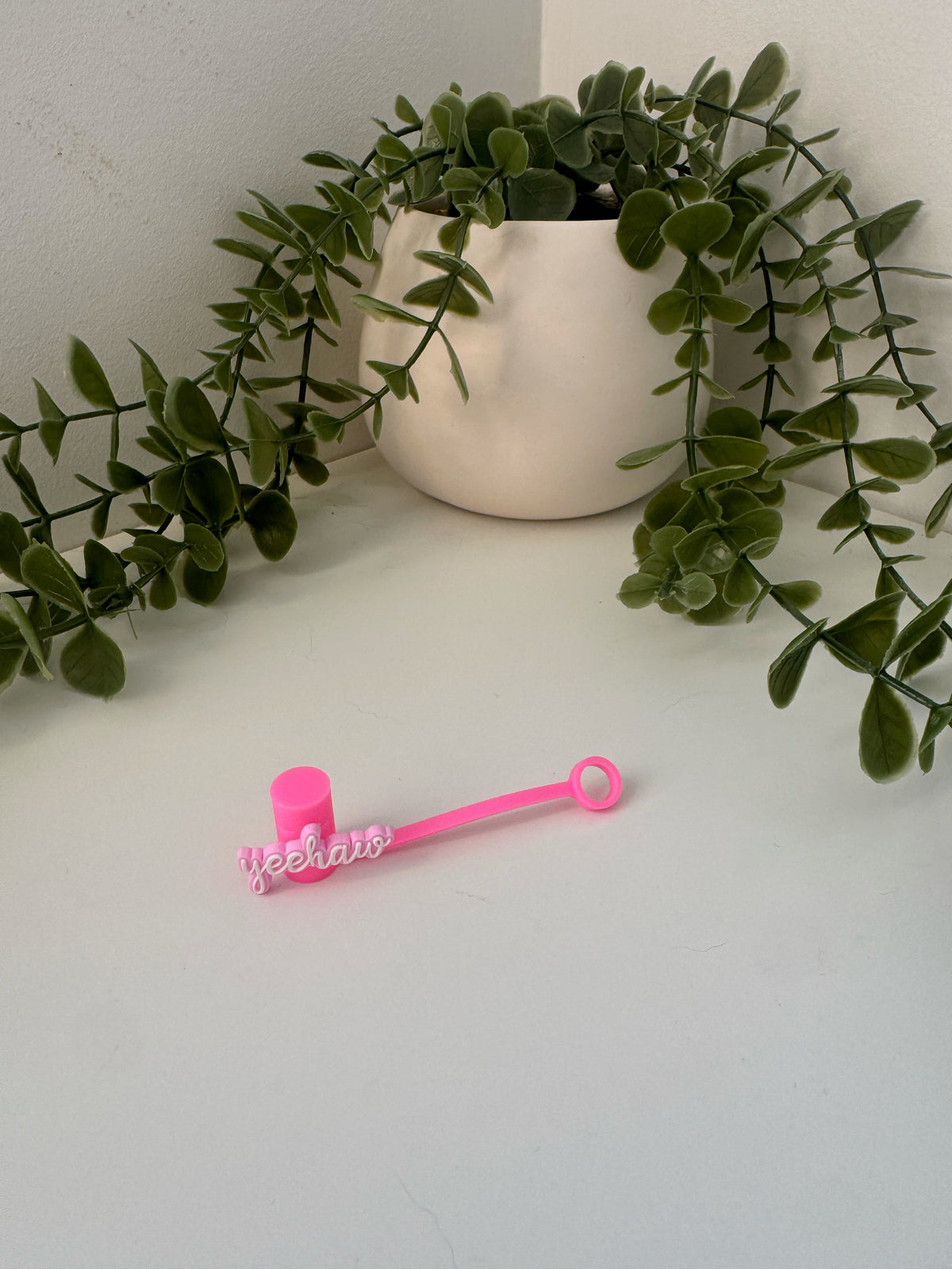 Yeehaw silicone straw topper