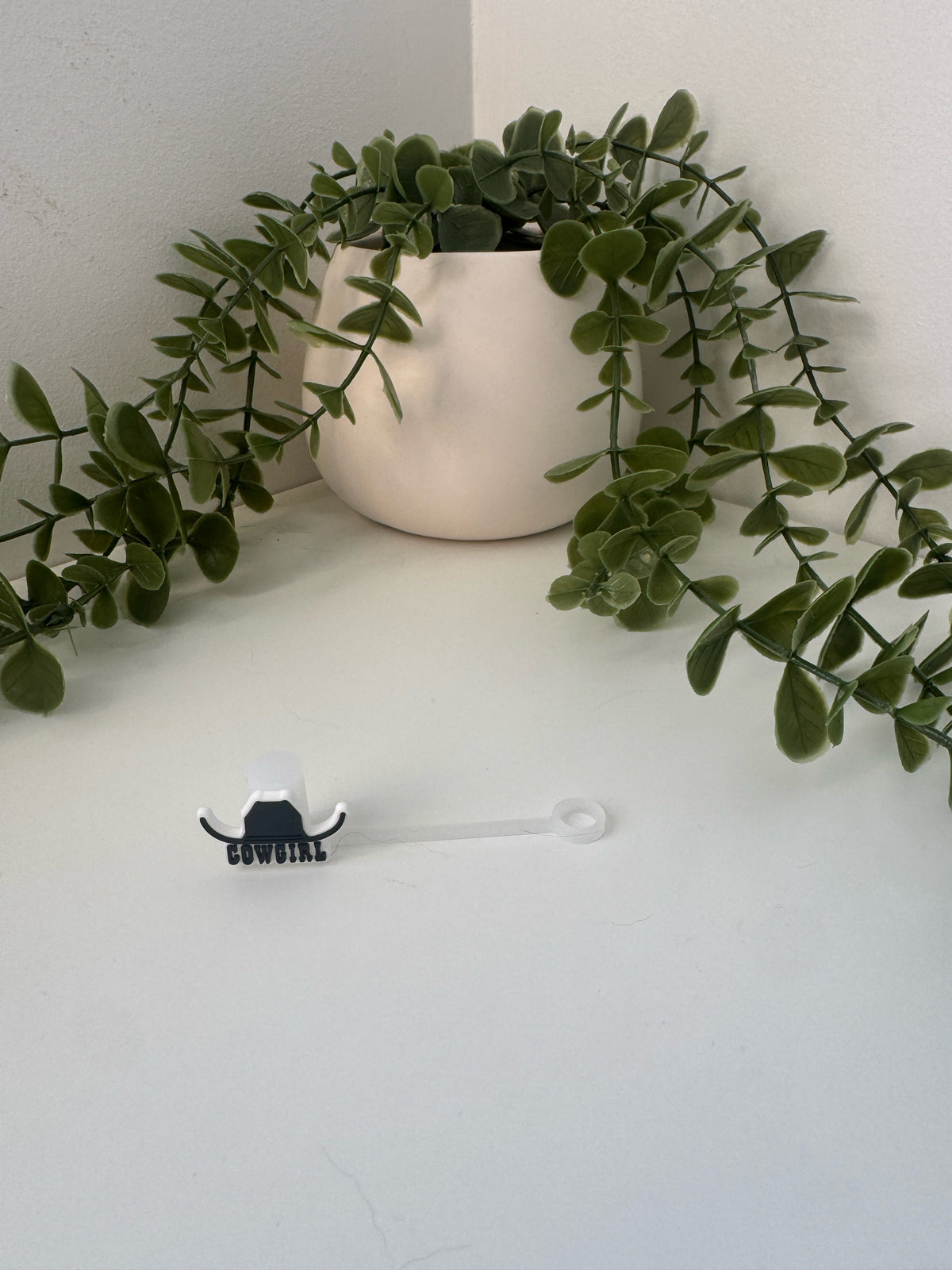 Cowgirl silicone straw topper